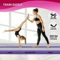 Powertrain Airtrack 20cm 4m x 1m Gymnastics Tumbling Mat Purple