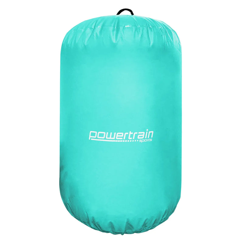 Powertrain Inflatable Air Barrel Gymnastics Roller 120cm x 75cm - Mint Green PVC Tumbling Mat for Flips & Balance