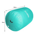 Powertrain Inflatable Air Barrel Gymnastics Roller 120cm x 75cm - Mint Green PVC Tumbling Mat for Flips & Balance