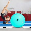Powertrain Inflatable Air Barrel Gymnastics Roller 120cm x 75cm - Mint Green PVC Tumbling Mat for Flips & Balance