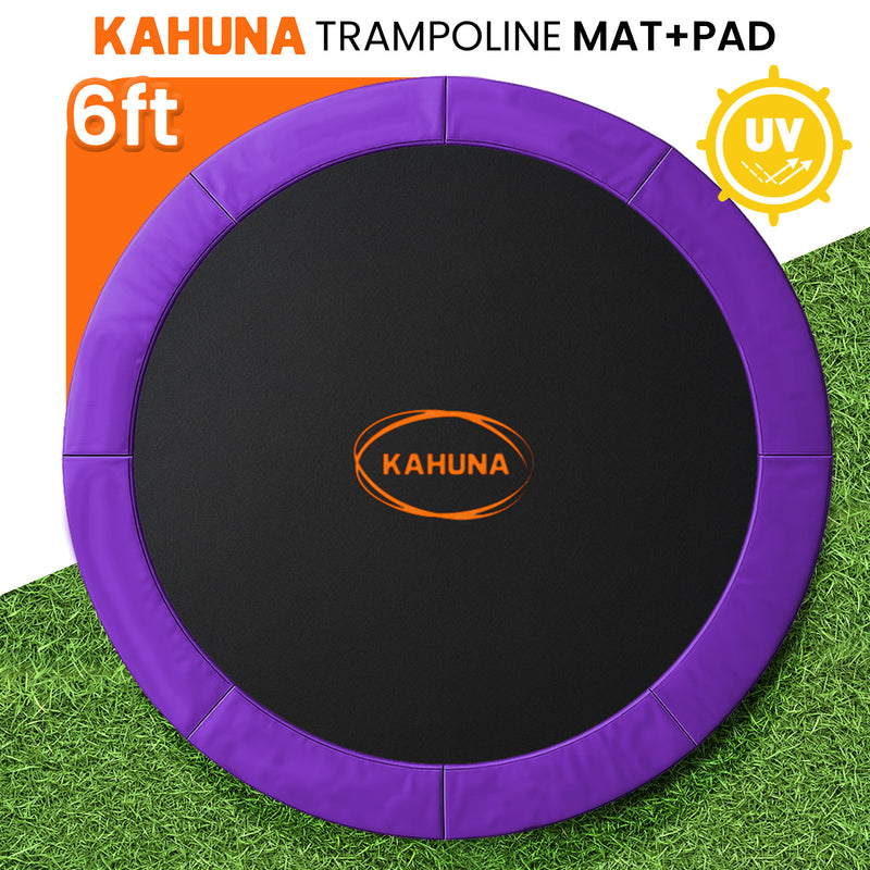 Kahuna 6ft Trampoline Safety Pad Spring Cover Purple