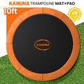 Kahuna 10ft Trampoline Safety Pad Orange Replacement Spring Mat