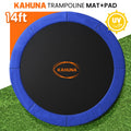 Kahuna 14ft Trampoline Safety Pad Spring Mat Cover Blue