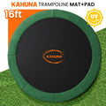 Kahuna 16ft Trampoline Safety Pad Spring Mat Cover Green