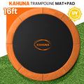 Kahuna 16ft Trampoline Safety Pad Orange Spring Mat Cover