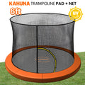 Kahuna 6ft Trampoline Pad Net Orange