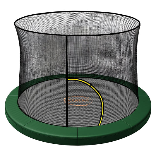 Kahuna 8ft Trampoline Pad and Net - Green