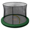 Kahuna 8ft Trampoline with Pad and Safety Net Green