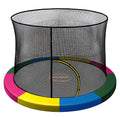 Kahuna 8ft Trampoline with Pad and Safety Net Rainbow