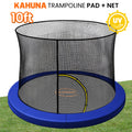 Kahuna 10ft Trampoline Pad Net Blue