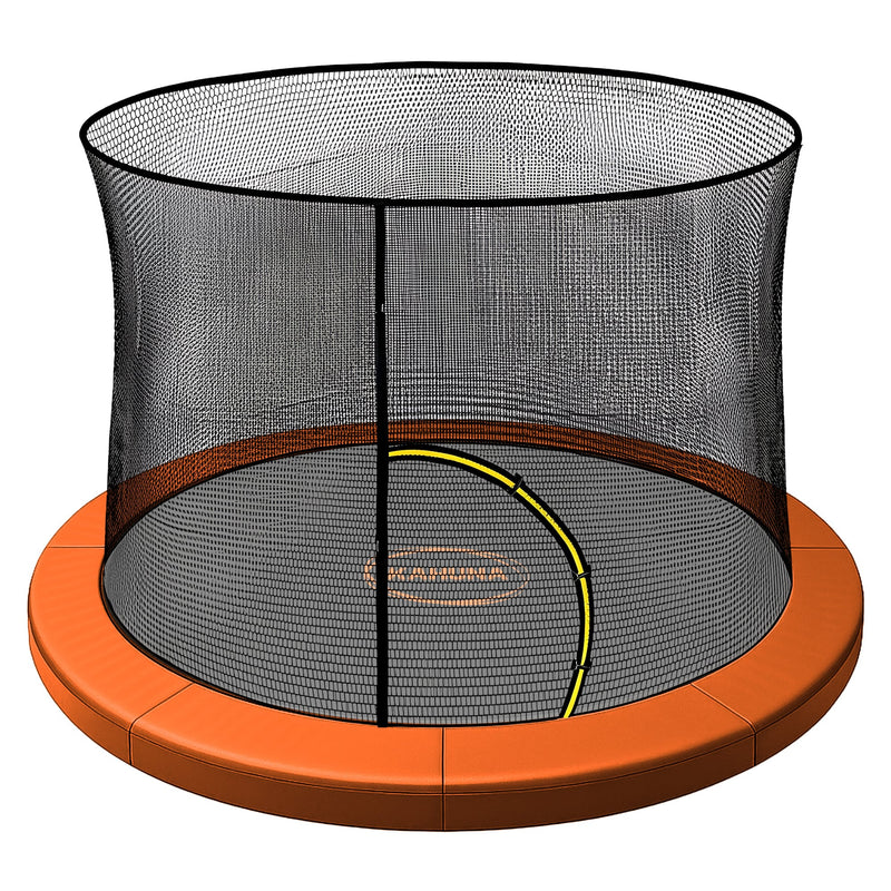Kahuna 10ft Trampoline Pad Net Orange