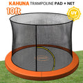 Kahuna 10ft Trampoline Pad Net Orange