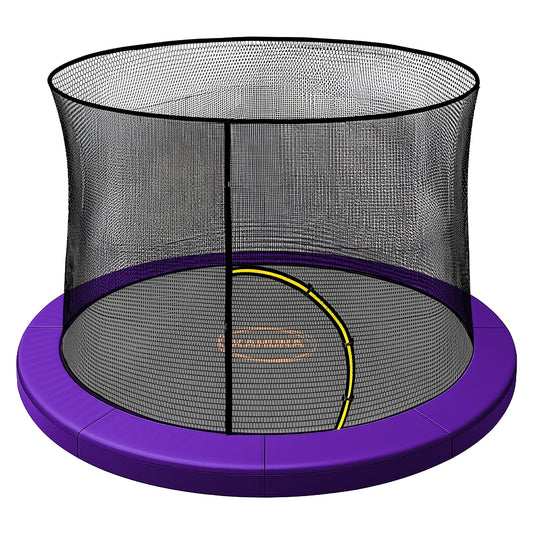 Kahuna 10ft Trampoline Pad and Net - Purple