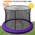 Kahuna 10ft Trampoline Pad Net Purple Safety Enclosure