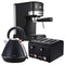 Pronti 1.2L Espresso Machine Kettle Toaster Breakfast Set Black