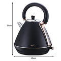 Pronti 1.2L Espresso Machine Kettle Toaster Breakfast Set Black
