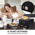 Pronti 1.2L Espresso Machine Kettle Toaster Breakfast Set Black