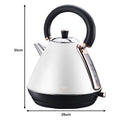Pronti Kettle Toaster Espresso Machine 1.2L White Rose Gold Set