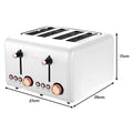Pronti Kettle Toaster Espresso Machine 1.2L White Rose Gold Set