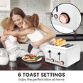 Pronti Kettle Toaster Espresso Machine 1.2L White Rose Gold Set