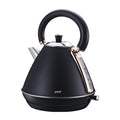 Pronti 1.7L Kettle Black Rose Trim Electric Stainless Steel