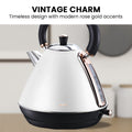 Pronti 1.7L Rose Trim Kettle White