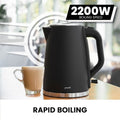 Pronti Electric Kettle 1.7L Silver Noir Stainless Steel