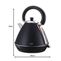 Pronti Rose Toaster Kettle Bundle Black 2Pc Set
