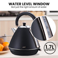 Pronti Rose Toaster Kettle Bundle Black 2Pc Set