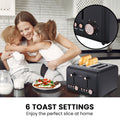 Pronti Rose Toaster Kettle Bundle Black 2Pc Set