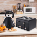 Pronti Rose Toaster Kettle Bundle Black 2Pc Set