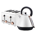 Pronti Rose Toaster Kettle Bundle White 2 Piece Set