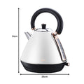 Pronti Rose Toaster Kettle Bundle White 2 Piece Set