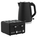Pronti 4 Slice Toaster & Kettle Bundle Silver Noir 2 Piece Set