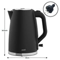 Pronti 4 Slice Toaster & Kettle Bundle Silver Noir 2 Piece Set