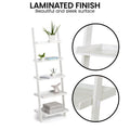 Sarantino Aster 5 Tier Ladder Shelf White
