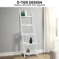 Sarantino Aster 5 Tier Ladder Shelf White
