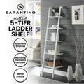 Sarantino Amelia 5-Tier Ladder Shelf White