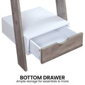 Sarantino Mira 5-Tier Ladder Shelf White Grey Oak