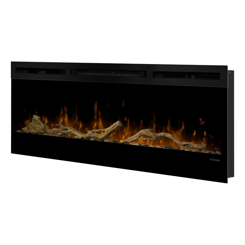 Dimplex 74in Linear Electric Fireplace Driftwood River Rock