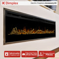 Dimplex 74in Linear Electric Fireplace Driftwood River Rock
