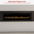 Dimplex 74in Linear Electric Fireplace Driftwood River Rock