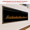 Dimplex 74in Linear Electric Fireplace Driftwood River Rock