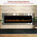 Dimplex 74in Linear Electric Fireplace Driftwood River Rock