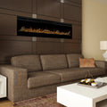 Dimplex 74in Linear Electric Fireplace Driftwood River Rock