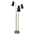 Sarantino 3 Metal Shade Floor Lamp Standing Light