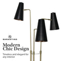 Sarantino 3 Metal Shade Floor Lamp Standing Light