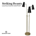 Sarantino 3 Metal Shade Floor Lamp Standing Light