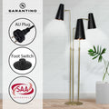 Sarantino 3 Metal Shade Floor Lamp Standing Light