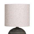 Sarantino Ceramic Table Lamp Striped Antique Black